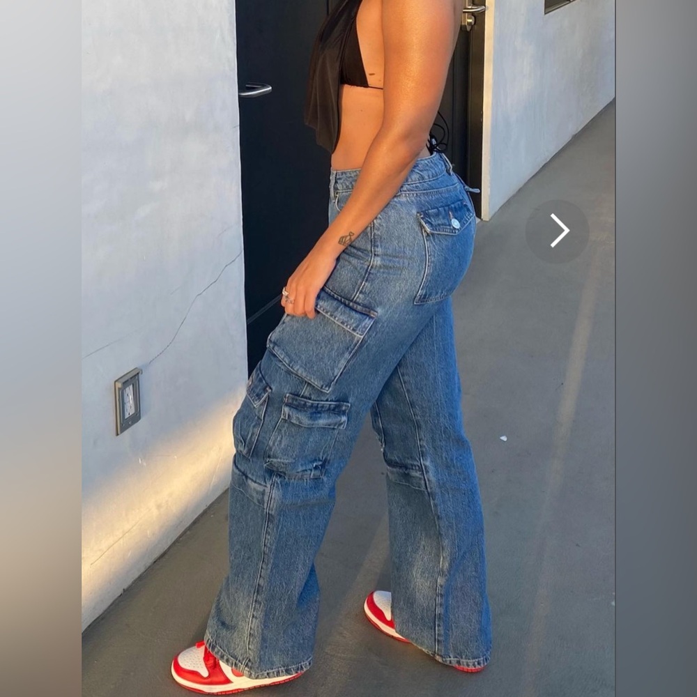 Edikted Jaimie Cargo Jeans Y2K 2000s Grunge